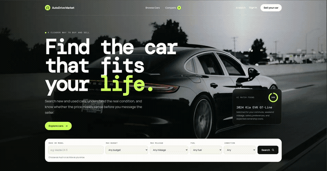 Vintage car marketplace